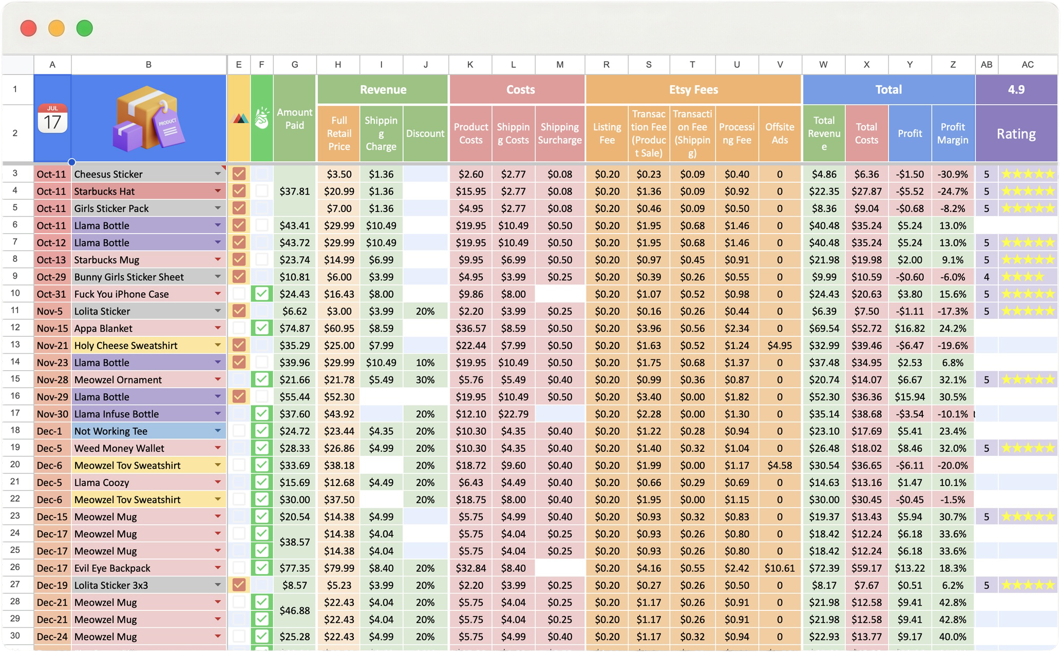 Pricing calculator