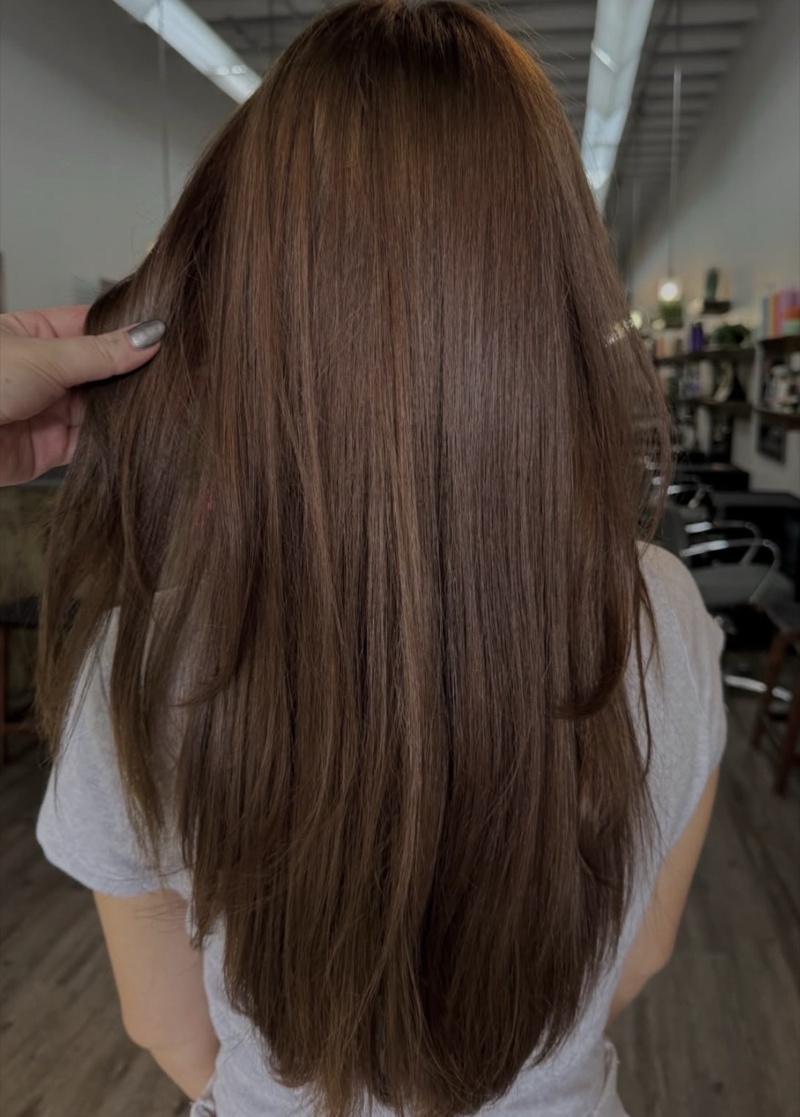 Dimensional brunette after