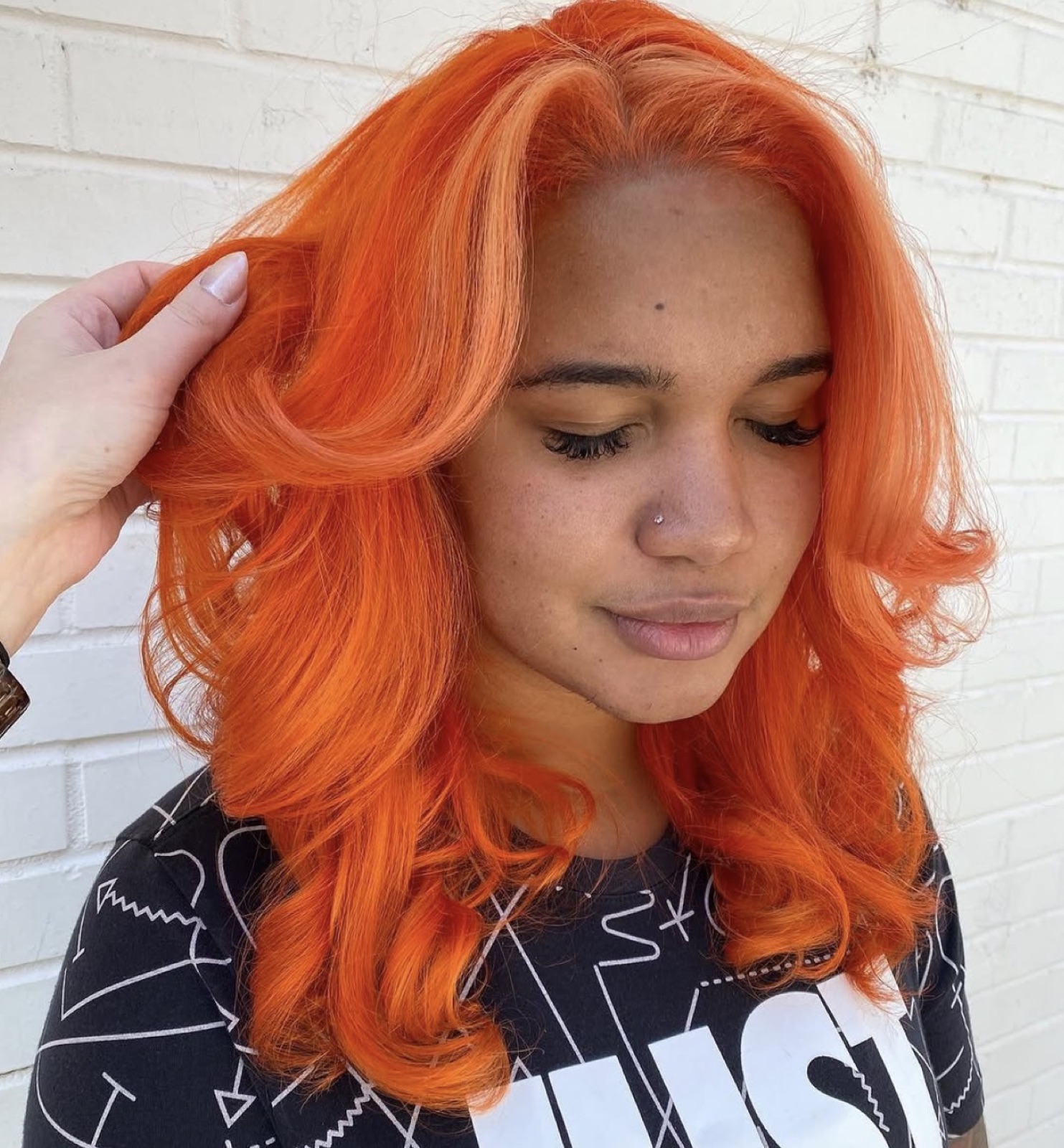 Bright orange blowout after
