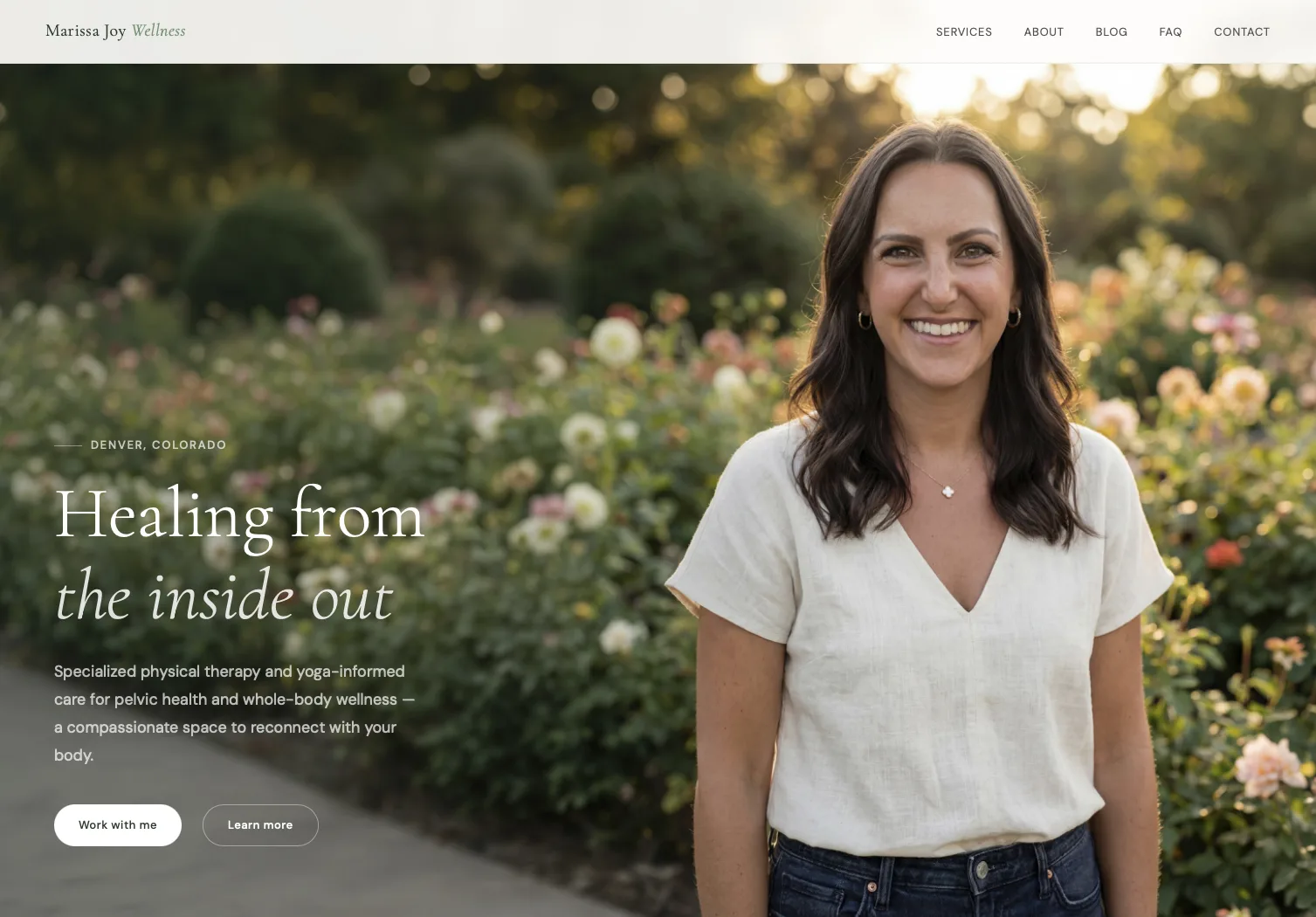Marissa Joy Wellness homepage