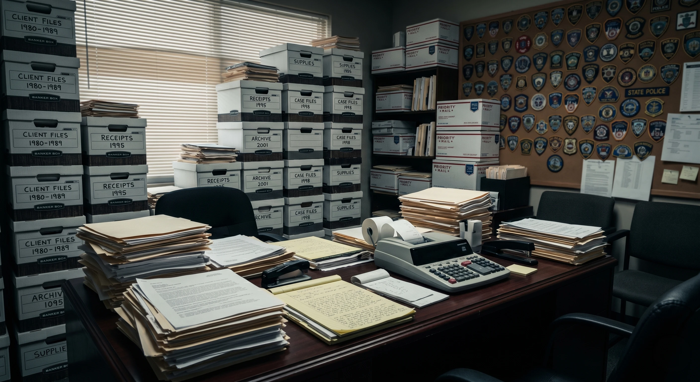 Paper files before digitization