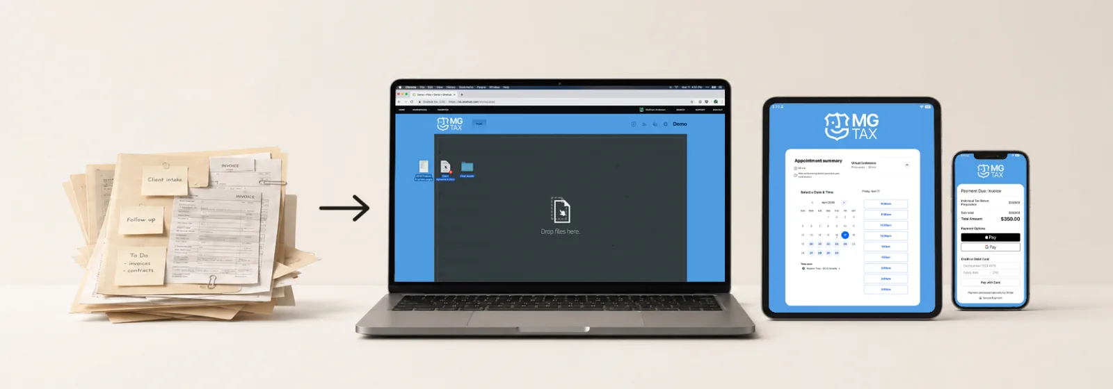 A dashboard that automates back-office admin work