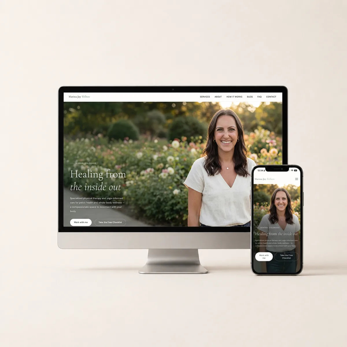 A small business website that turns visitors into customers, on laptop and phone